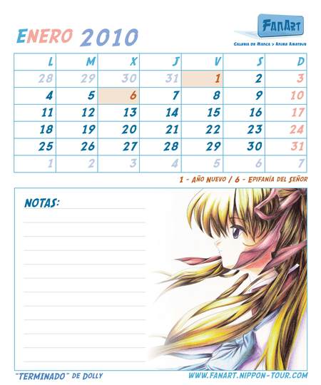 "Calendario 2010" en la galería Cosas de FanArt