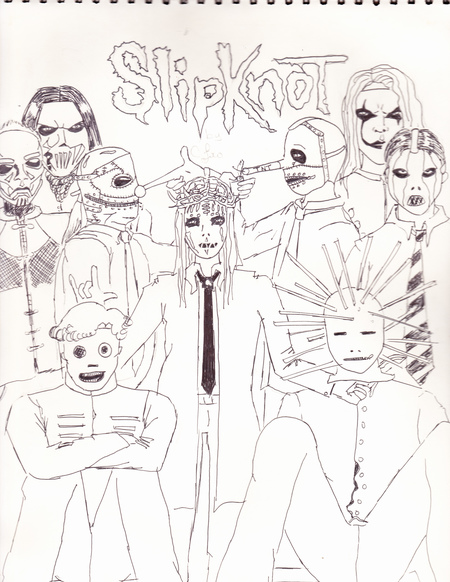 "una caricatura de slipknot" en la galería FanArt Extremo!!