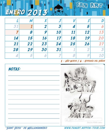 "Calendario 2013" en la galería Mangarizados